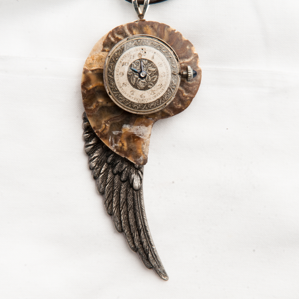 antiquarian couture bringing up bust form antique watch fossil necklace